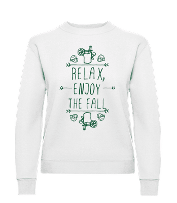 Relax, Enjoy The Fall - Women's Sweatshirt - White - Front