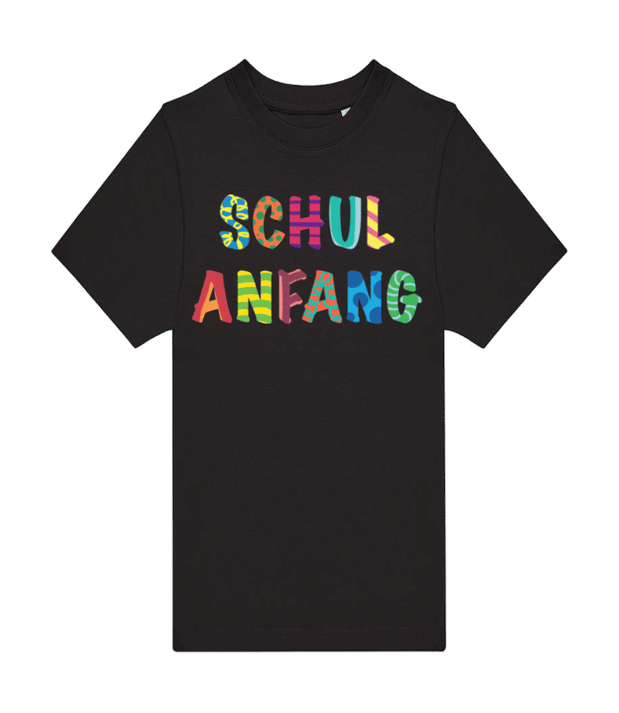 Vorschau: Schulanfang - Kinder T-Shirt B&C - Schwarz - Vorne
