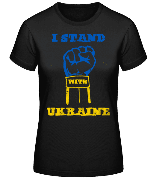 Aperçu: I Stand With Ukraine - T-shirt standard Femme - Noir - Devant