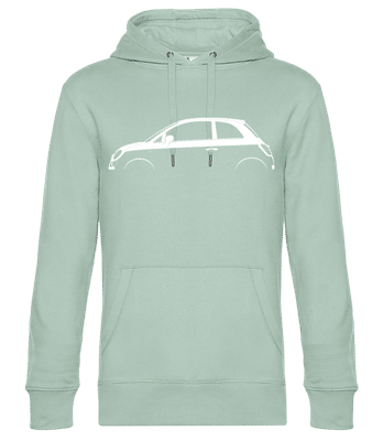 'Fiat 500 (2008)' Silhouette - Pánská standardní mikina s kapucí - Mátově zelená - Napřed