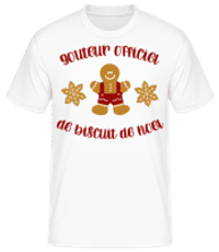 Goûteur Officie De Biscuit De Noël - T-shirt standard Homme - Blanc - Devant