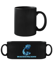 Mecha Roboter Sternzeichen Wassermann · Schwarze Tasse