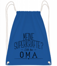Superkräfte Oma - Turnbeutel - Royalblau - Vorn
