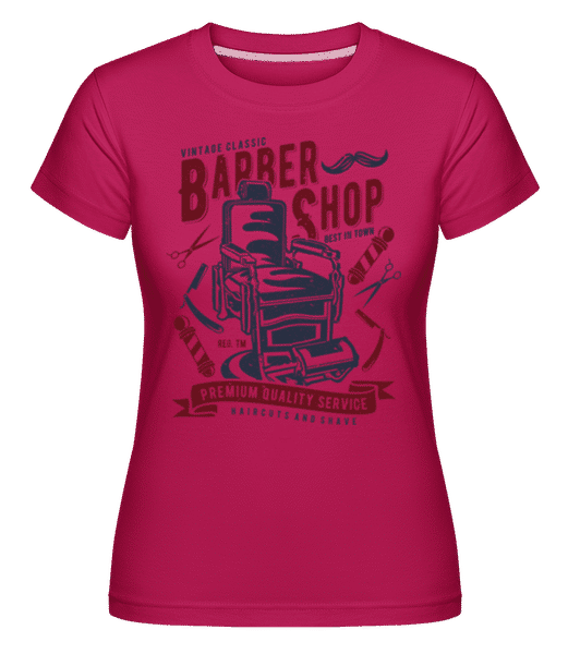Preview: Vintage Barber Shop -  Shirtinator Women's T-Shirt - Magenta - Front