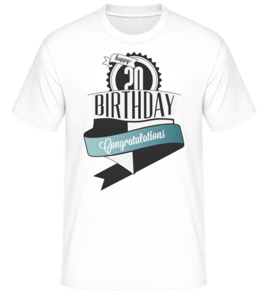 Aperçu: 20 Birthday Congrats -  T-Shirt Shirtinator homme - Blanc - Devant