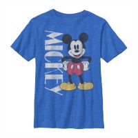 Disney - Mickey Mouse - Mickey Mouse 90'S Mickey - Kids T-Shirt - Heather royal blue - Front