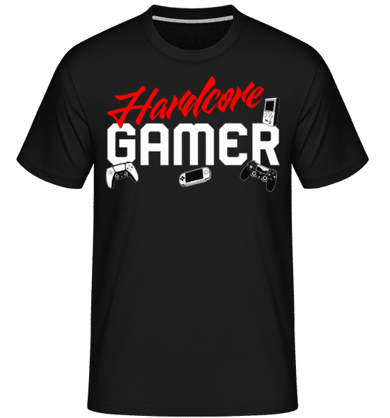 Aperçu: Hardcore Gamer -  T-Shirt Shirtinator homme - Noir - Devant