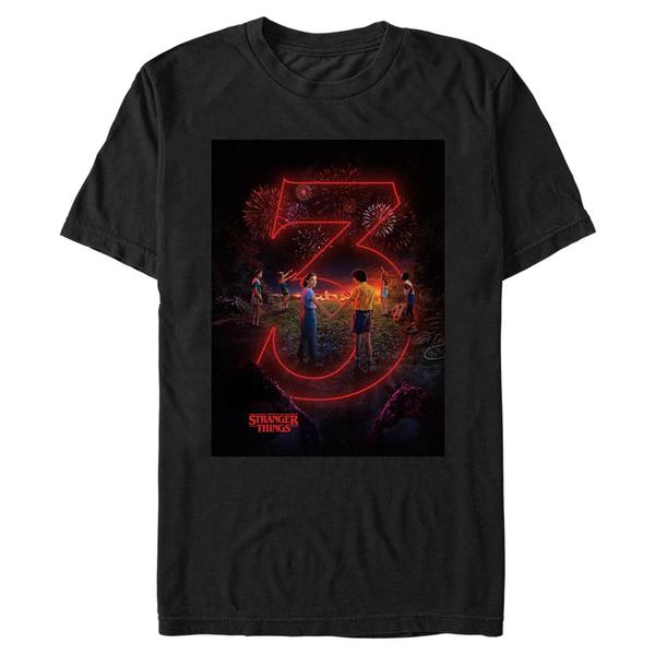 Aperçu: Netflix - Stranger Things - Skupina Season Three - Homme T-shirt - Noir - Devant
