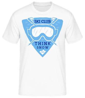 Ski Club Think Snow - Männer Basic T-Shirt - Weiß - Vorne