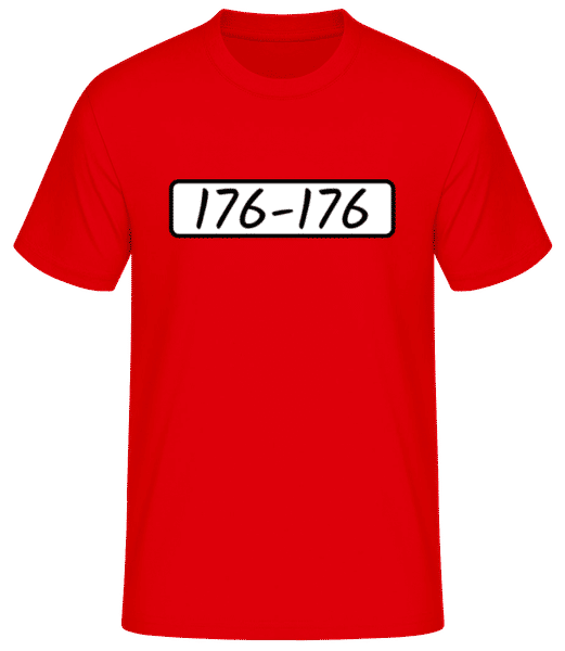 Vorschau: Panzerknacker 176-176 - Männer Basic T-Shirt - Rot - Vorne