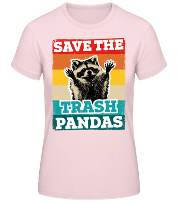 Save The Trash Pandas - T-shirt standard Femme - Rose - Devant