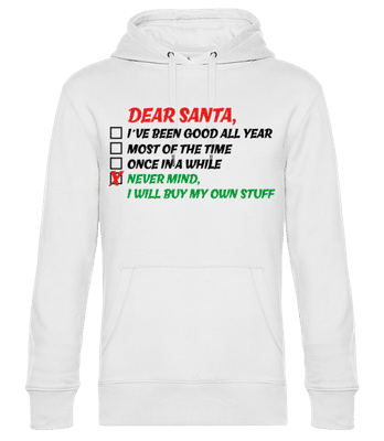 Dear Santa - Männer Standard Hoodie - Weiß - Vorne