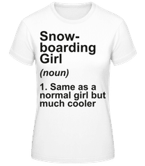 Snowboarding Girl Definition Black · Camiseta básica de mujer