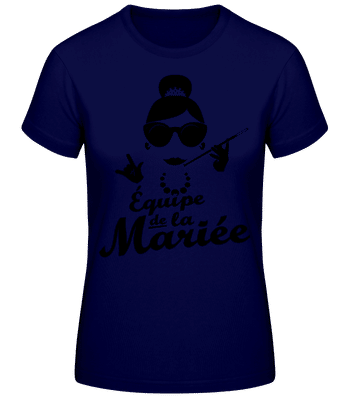 Équipe De La Mariée Noir - T-shirt standard Femme - Bleu marine - Devant