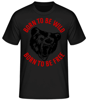 Born To Be Wild Red - Men's B&C T-Shirt - Black - Front