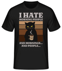 Cat I Hate Morning People · Männer Basic T-Shirt