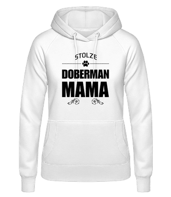 Stolze Doberman Mama - Frauen Hoodie - Weiß - Vorne
