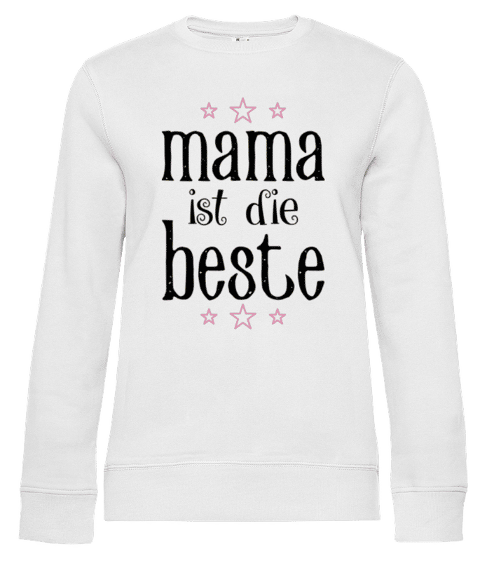 Vorschau: Mama Ist Die Beste - Frauen Standard Pullover - Weiß - Vorne