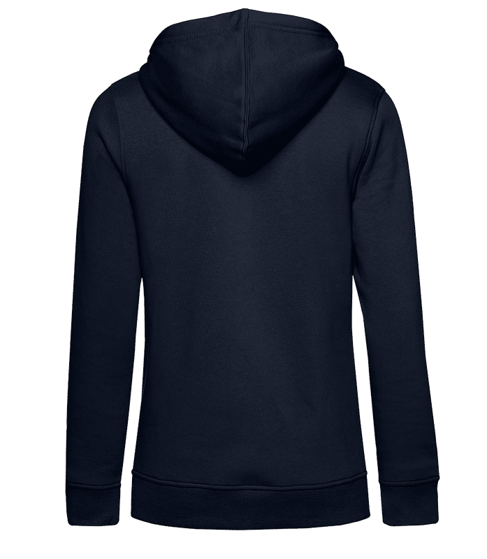 Vorschau:  Frauen Bio Hoodie mit seitlichen Taschen - Marine - Hinten