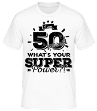 50 Years Super Power - T-shirt standard Homme - Blanc - Devant