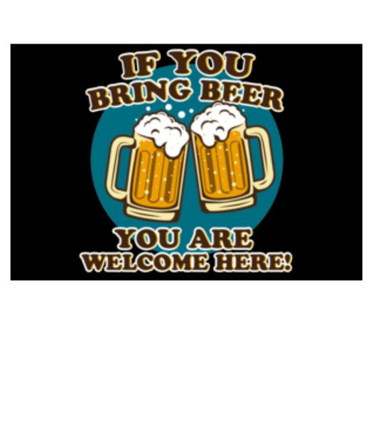 Aperçu: Bring Beer - Paillasson - Blanc - Devant