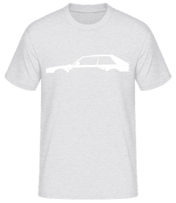 'Lancia Delta S4 SE038' Silhouette - Pánské basic tričko - Melírově šedá - Napřed