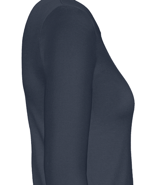 Aperçu: T-shirt manches longues femme B&C - Bleu marine - Droite