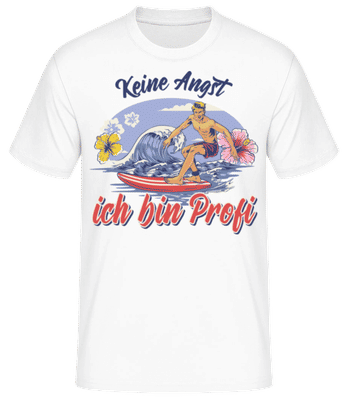 Keine Angst Ich Bin Profi - Männer Basic T-Shirt - Weiß - Vorne