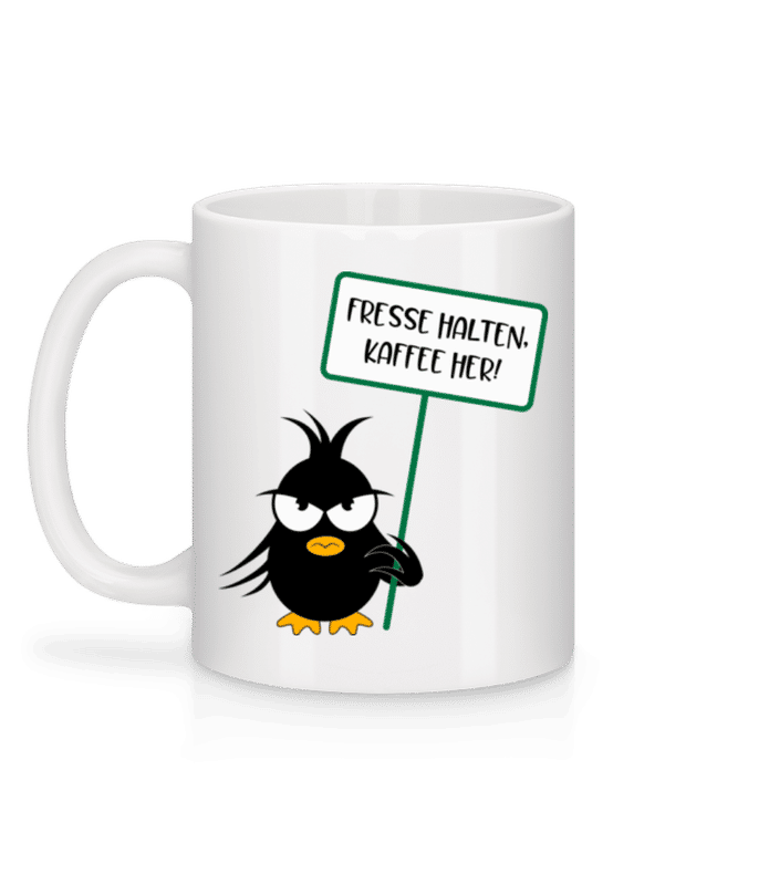 Vorschau: Fresse Halten Kaffee Her - Tasse - Weiß - Hinten