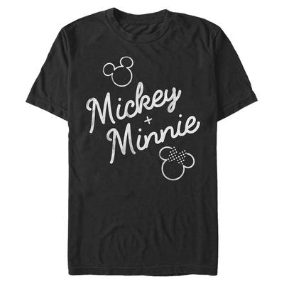 Disney - Mickey Mouse - Mickey & Minnie Signed Together - Homme T-shirt - Noir - Devant