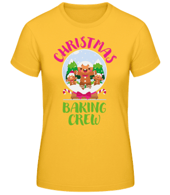 Christmas Baking Crew - T-shirt standard Femme - Jaune doré - Devant