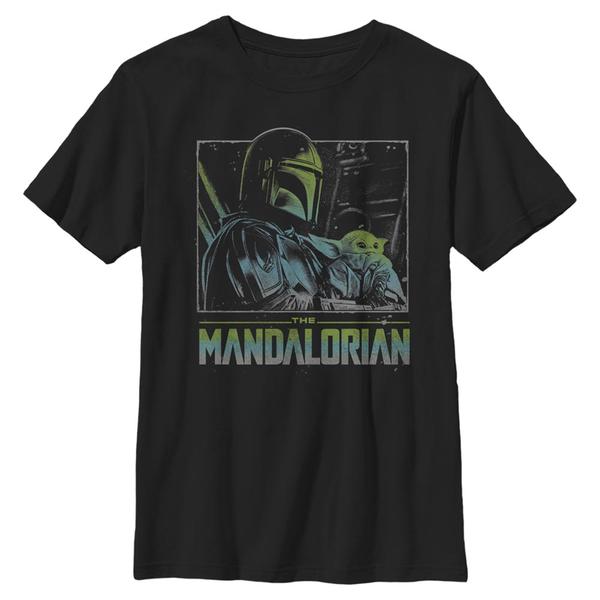 Aperçu: Star Wars - The Mandalorian - Mando & Child Chill Mandalorian - Enfant T-shirt - Noir - Devant
