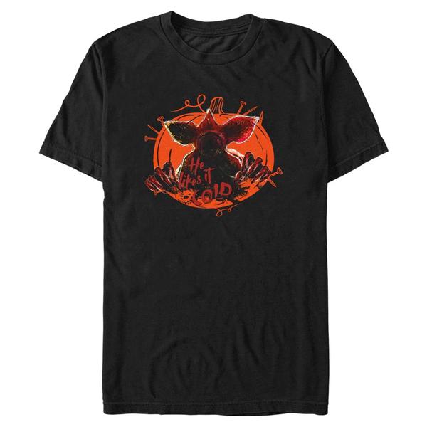 Aperçu: Netflix - Stranger Things - Demogorgon Cold Monster - Halloween - Homme T-shirt - Noir - Devant