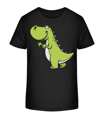 Dinosaure Drôle De Bande Dessinée - T-shirt bio Enfant Stanley Stella 2.0 - Noir - Devant