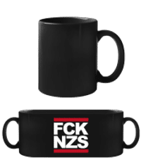 FCK NZS - Schwarze Tasse - Schwarz - Vorne