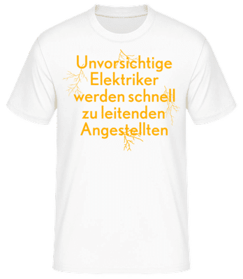 Elektriker Wird Leitender Angestellter - Männer Basic T-Shirt - Weiß - Vorne