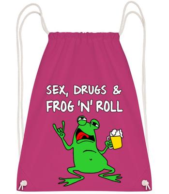 Sex Drugs & Frog'n'Roll - Turnbeutel - Magenta - Vorne