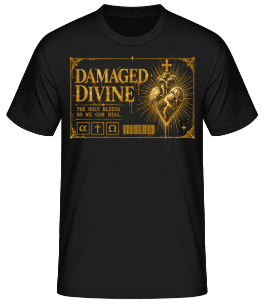 Náhľad: Damaged Divine - Pánske tričko B&C - Čierna - Predné