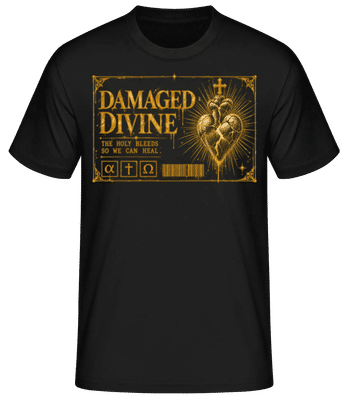 Damaged Divine - Pánske tričko B&C - Čierna - Predné