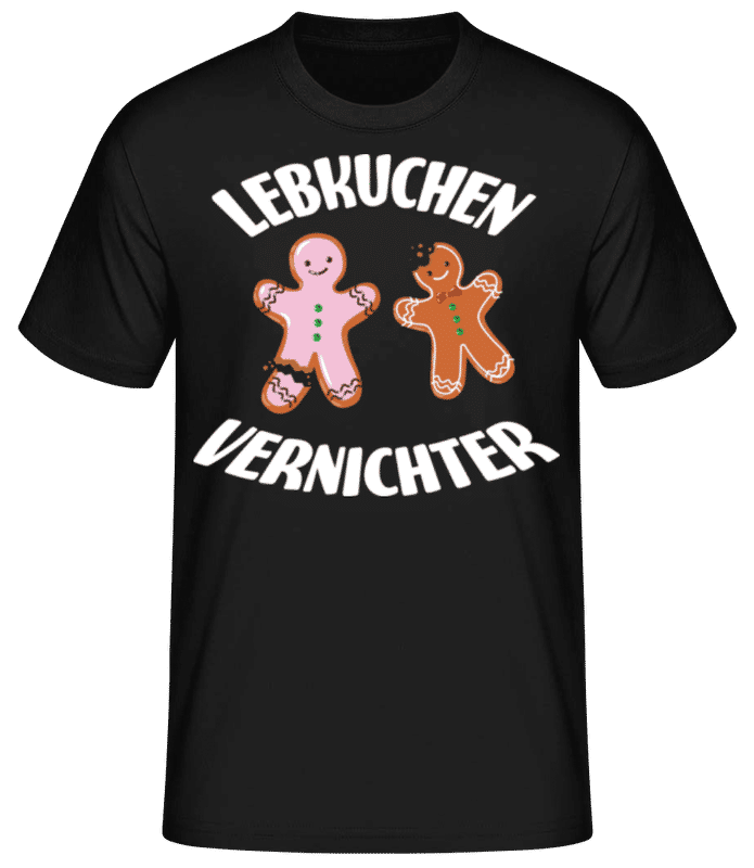 Vorschau: Lebkuchen Vernichter - Männer Basic T-Shirt - Schwarz - Vorne