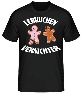 Lebkuchen Vernichter - Männer Basic T-Shirt - Schwarz - Vorne