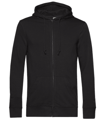 Sweat à capuche bio unisexe zippé B&C - Noir - Devant