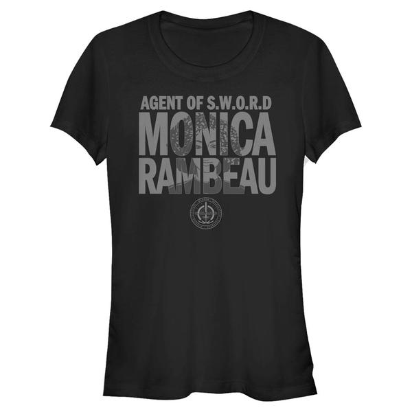 Aperçu: Marvel - WandaVision - Monica Rambeau Agent Rambeau - Femme T-shirt - Noir - Devant