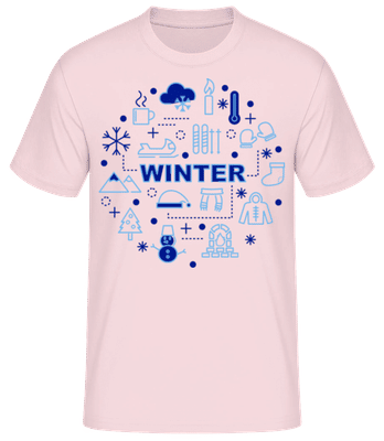 Winter Symbols - T-shirt standard Homme - Rose - Devant