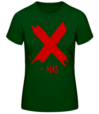 X - MAS - T-shirt standard Femme - Vert bouteille - Devant