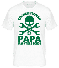 Locker Bleiben Papa Macht Das · Männer Basic T-Shirt