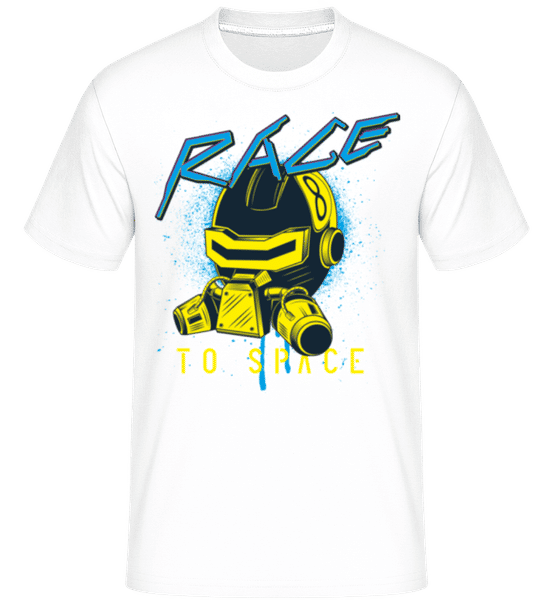 Aperçu: Race To Space -  T-Shirt Shirtinator homme - Blanc - Devant