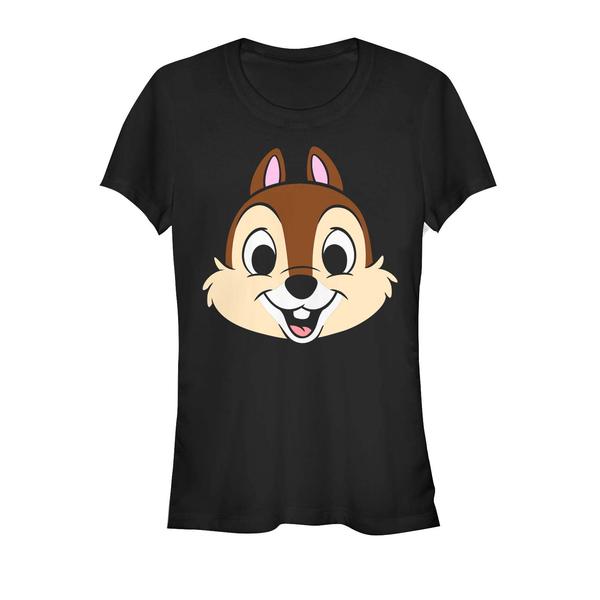 Aperçu: Disney Classics - Mickey Mouse - Chip Big Face - Femme T-shirt - Noir - Devant