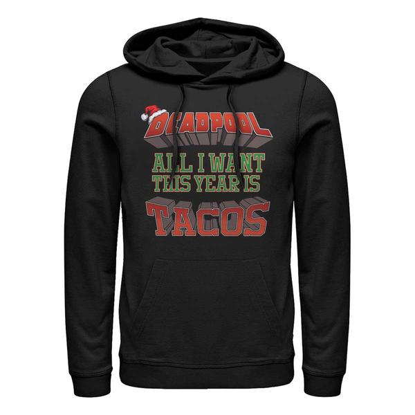 Aperçu: Marvel - Deadpool - Deadpool Tacos This Year - Christmas - Unisex Sweat à capuche - Noir - Devant