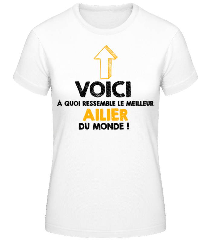 Aperçu: Le Meilleur Ailier Du Monde - T-shirt femme B&C - Blanc - Devant
